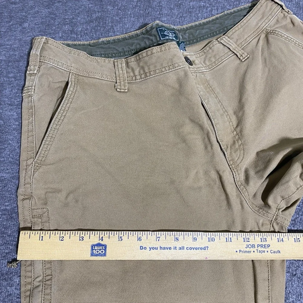 GH Bass & Co Mens Canvas Work Pants Tan Brown 40x30 Straight Leg Utility Skater
